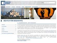 Tablet Screenshot of geschichte.uni-wuerzburg.de