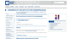 Desktop Screenshot of lernwerkstatt.sonderpaedagogik.uni-wuerzburg.de