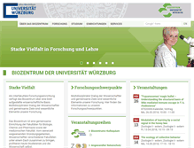 Tablet Screenshot of biozentrum.uni-wuerzburg.de