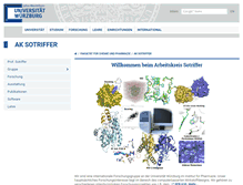 Tablet Screenshot of aksotriffer.pharmazie.uni-wuerzburg.de