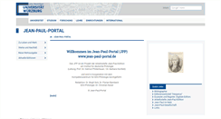 Desktop Screenshot of jean-paul-portal.uni-wuerzburg.de