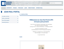 Tablet Screenshot of jean-paul-portal.uni-wuerzburg.de