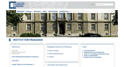 Desktop Screenshot of paedagogik.uni-wuerzburg.de