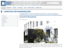 Tablet Screenshot of pharmakologie.uni-wuerzburg.de