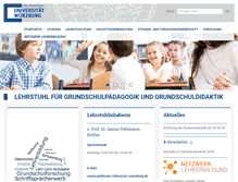 Tablet Screenshot of grundschulpaedagogik.uni-wuerzburg.de