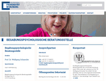 Tablet Screenshot of begabungsberatungsstelle.uni-wuerzburg.de