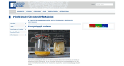 Desktop Screenshot of kunstpaedagogik.uni-wuerzburg.de