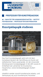 Mobile Screenshot of kunstpaedagogik.uni-wuerzburg.de