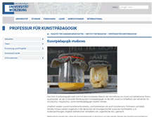 Tablet Screenshot of kunstpaedagogik.uni-wuerzburg.de