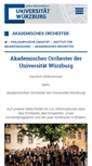 Mobile Screenshot of orchester.uni-wuerzburg.de