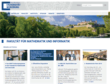 Tablet Screenshot of mathematik-informatik.uni-wuerzburg.de