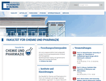 Tablet Screenshot of chemie.uni-wuerzburg.de