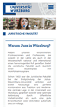 Mobile Screenshot of jura.uni-wuerzburg.de